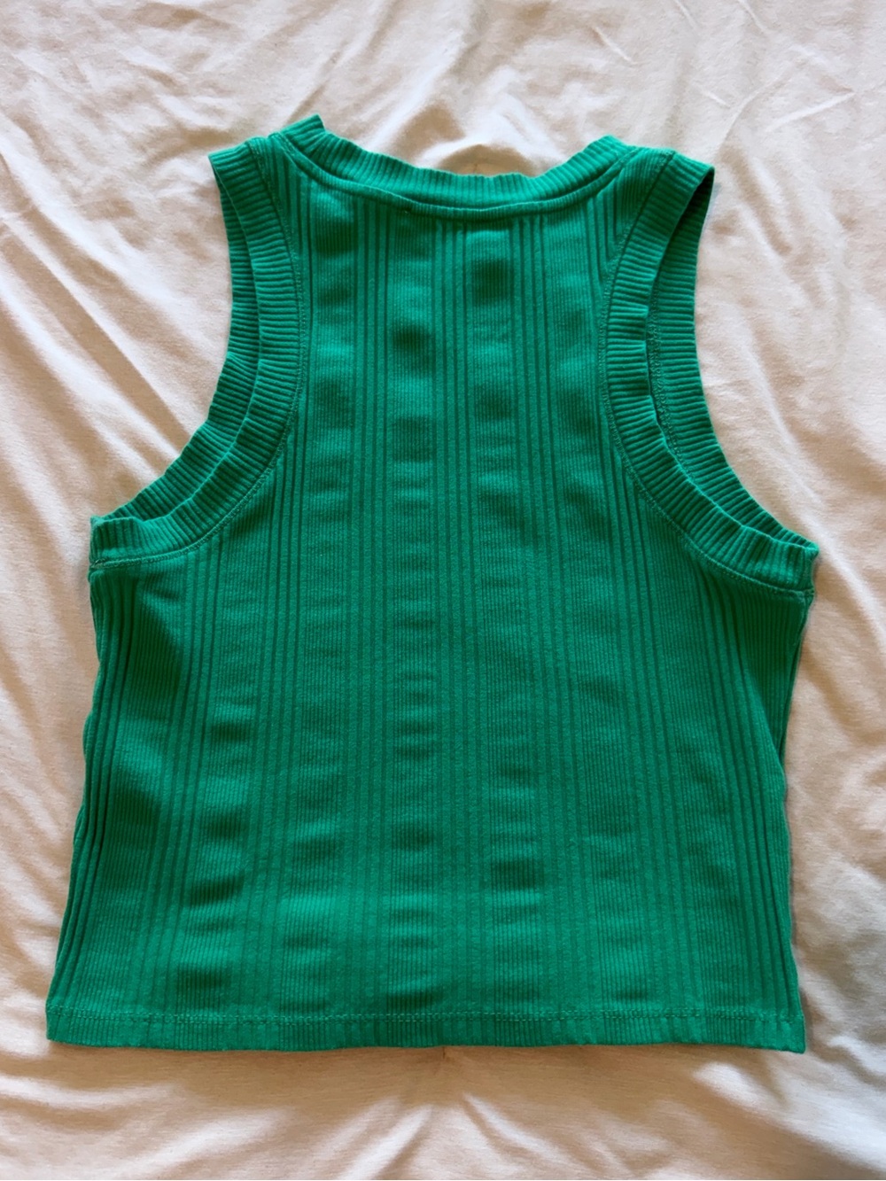 Zara Ribbed Green Tank Top - Picture 4 of 4